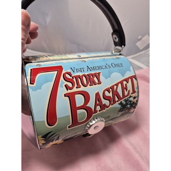 Rare Little Earth 7 Story Longaberger Barrel Purse Bag - Picture 6 of 10